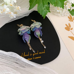 Blue Jellyfish Dangle Earrings - 3D Jellyfish drop Earrings - Unique Purple Jellyfish Earrings Dangle