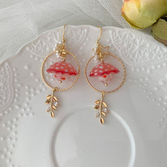 Red Mushroom earring - Magical mushroom earrings