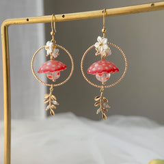 Red Mushroom earring - Magical mushroom earrings