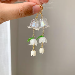 Lily of the Valley Wind Chime Earrings, Raspberry Wind Chime Earrings, Japanese Wind Chime, Wind Bell Earrings, Fruit Wind Chime