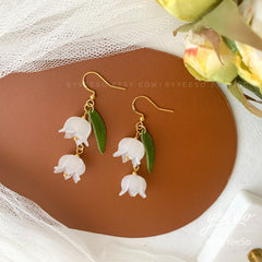 Lily of the Valley Earrings - flower dangle earrings - Unique Gift For Her