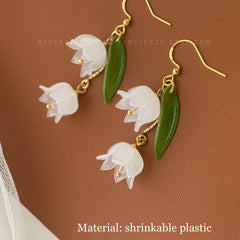 Lily of the Valley Earrings - flower dangle earrings - Unique Gift For Her