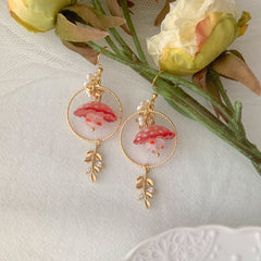 Red Mushroom earring - Magical mushroom earrings
