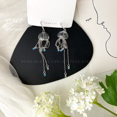 Jellyfish Dangle Earrings - Silver Jellyfish - Cute Unique Earrings - Beach vibes Earrings