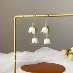 Lily of the Valley Earrings - flower dangle earrings - Unique Gift For Her