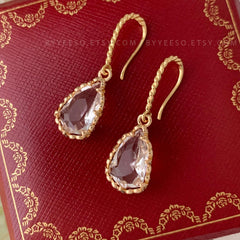 Classic Teardrop Earring, Bridal CZ Teardrop Earrings, Bridesmaids Jewelry Gift