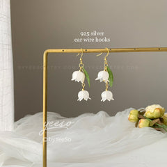 Lily of the Valley Earrings - flower dangle earrings - Unique Gift For Her