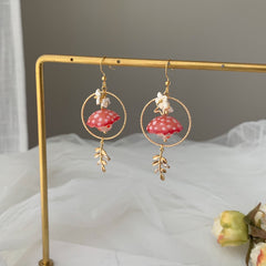 Red Mushroom earring - Magical mushroom earrings