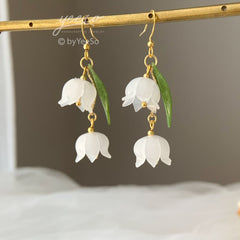 Lily of the Valley Earrings - flower dangle earrings - Unique Gift For Her