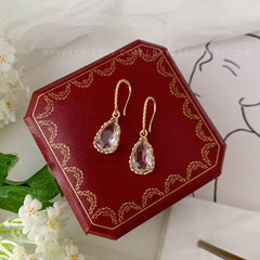 Classic Teardrop Earring, Bridal CZ Teardrop Earrings, Bridesmaids Jewelry Gift